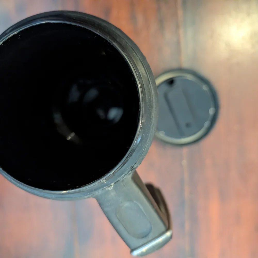 Thermos Black and Silver Insulated Mug